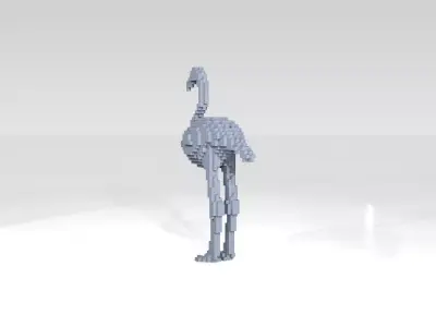 Flamingo Voxel 3D model