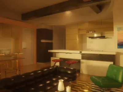 Living Room 3D model 80