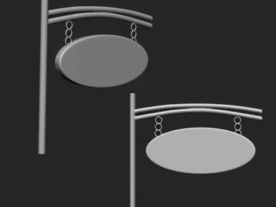 Sign Board Collection IMM Brush Pack 8 in One Vol 2 3D model