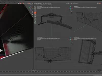CYBERPUNK COLLECTION COMPUTER MONITORS Low-poly 3D model