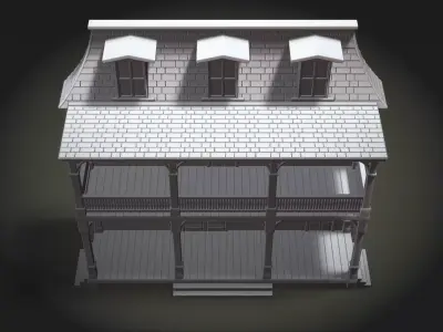 Greenfield General Store Facade 3D print model