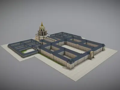 Les Invalides Low-poly 3D model