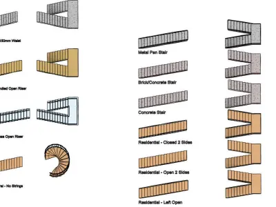 Revit Stairs Collection Free 3D model