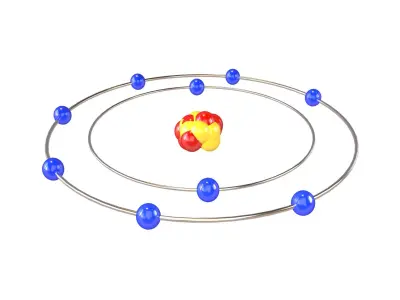 Fluorine Chemical Element v1 001 Low-poly 3D model