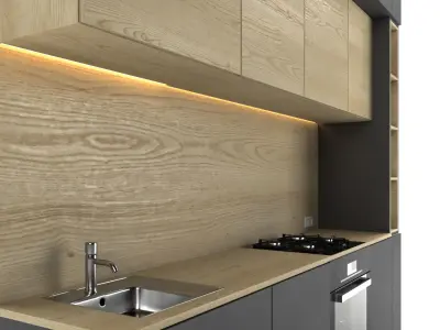 Modern kitchen 3D model 20