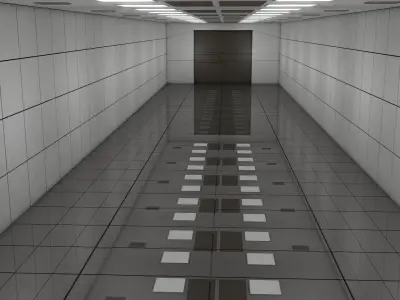 Sci Fi Corridor  Low-poly 3D model buy
