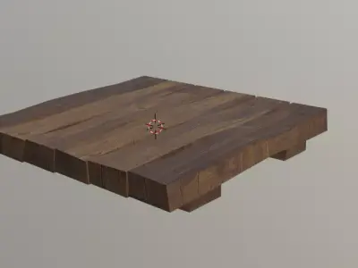 wooden platform Free 3D model