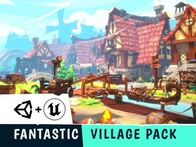 FANTASTIC - Village Pack Low-poly 3D model