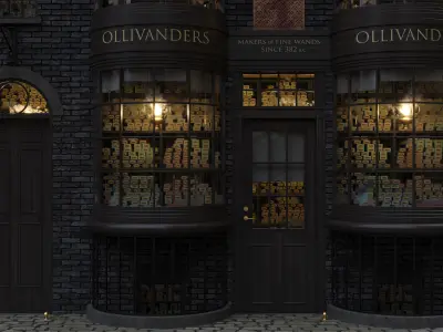 Ollivanders Wand Shop from Harry Potter 3D model