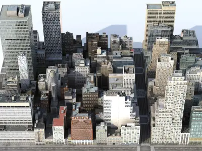  Manhattan District 04 Low Poly 