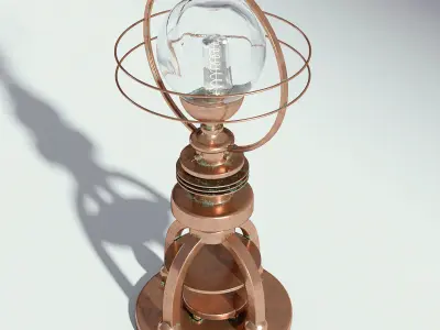 Copper Bulb Lamp 3D model