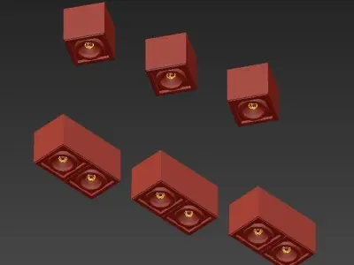 CENTRSVET ceiling light with two lights in middle 3D model