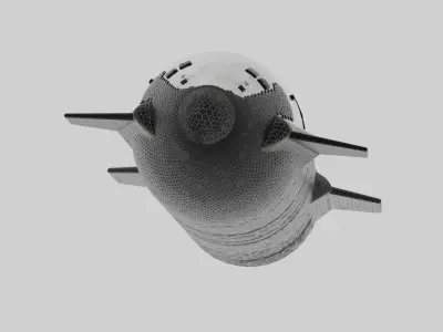 StarShip and Super Heavy Booster and Launch Tower 3D model