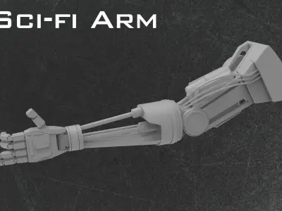 SCI-FI ROBOTIC ARMS 3D model