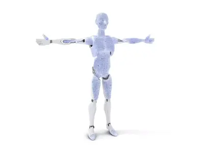 Futuristic Humanoid Robot model pack Low-poly 3D model