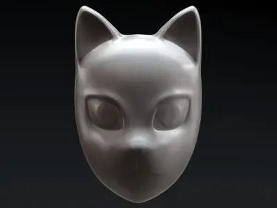 Demon Slayer - Tanjiro Mask textured and printable 3D model