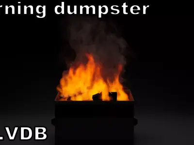 Burning dumpster vdb 3D model