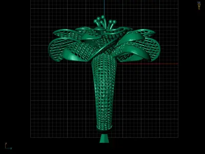 Multi Floor Flower Electro-Fusion Fashion Ring 3D print model