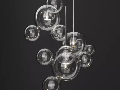 Giopato and Coombes BOLLE 14 bubble 2 CLEAR and SILVER 3D model