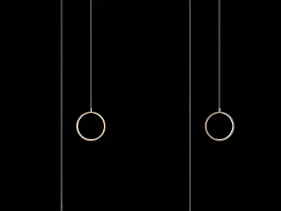 Hanging ceiling lamp OFELIA brass Lampatron 3D model