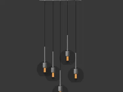 Jamie Cluster Pendant Light 3D model