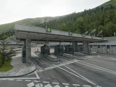 France Tunnel Du Mont Blanc Low-poly 3D model