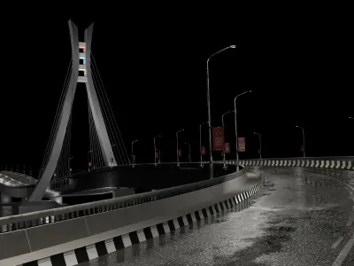 Lekki Bridge Lagos 3D model