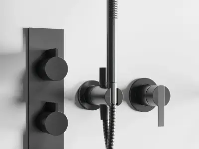 collection Inbani Bathroom faucet set 01 Low-poly 3D model