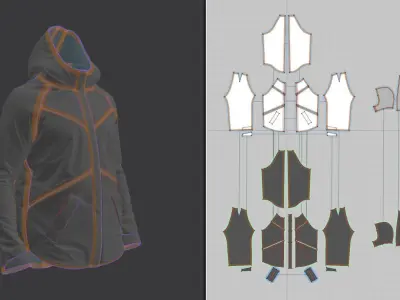 Puffer Jacket - Coat 3D model