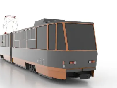 Tatra KT4D Low Low-poly 3D model