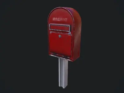 MailBox pbr mail box Low-poly 3D model