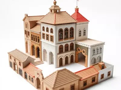 Historical City Buildings model pack Low-poly 3D model