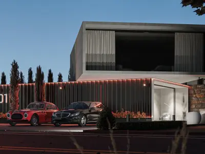Modern Exterior House Container Design 3D model