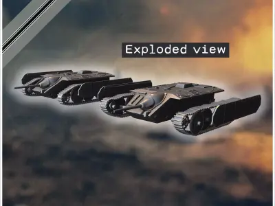 E-10 Hetzer 2 II Entwicklung light tank destroyer - Germany East 3D print model