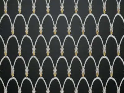 Full Opaque White Glass Pattern Transparent PBR Seamless Texture