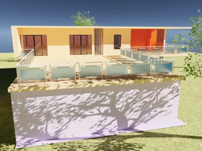 3D Model - Criss Cross House -Exterior only 3D model