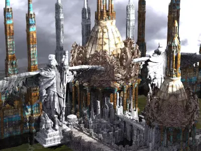 Star Wars Inspired Palaces City 3D model