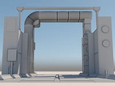 Truck Scanner for Ports 3D model