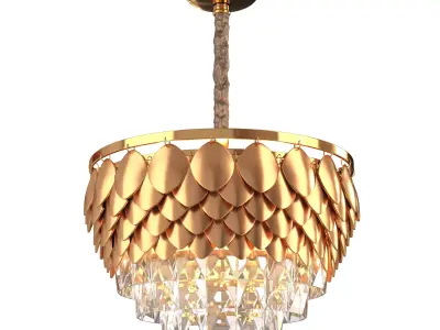 Crystal Big Size Jhumar Ceiling Light 3D model