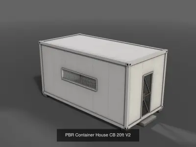 PBR Container House CB and Shed House C 3D Model Pack