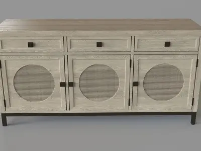 Empire Accent Chest Driftwood 3D model