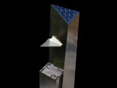 Hudson Yards 30 - NYC Low-poly 3D model