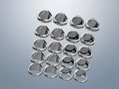 Octagonal Signet Ring Set 3D print model