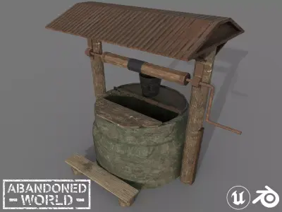The Village Well Free low-poly 3D model