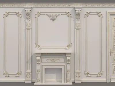 Wall Molding in Classic French style 51 3D model