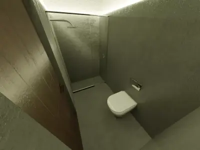 iaods bathroom with toilet and sink Free 3D model