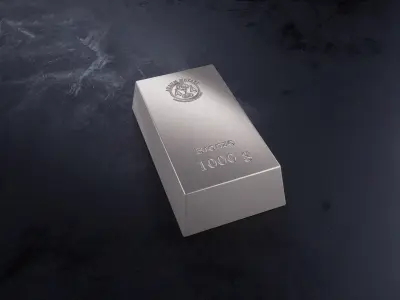  Gold Silver Platinum Palladium Bronze Copper Commodity Bars Low-poly 3D model