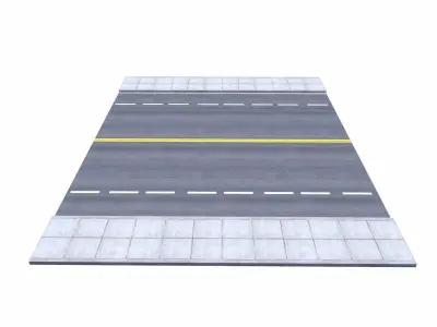 Seamless Road Low-poly 3D model
