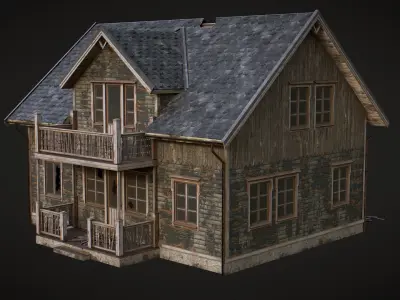 Haunted House Low-poly 3D model