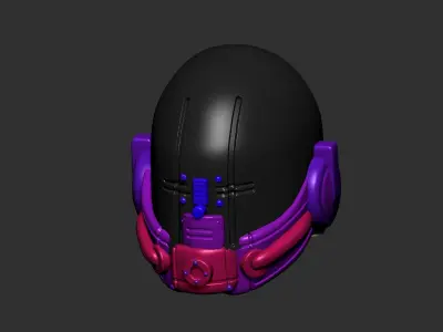 helmet high poly sculpt 3d printable ver 7 3D model 3D model